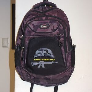 Camouflage Backpack - Black and Purple Very Spacious Now Only $20